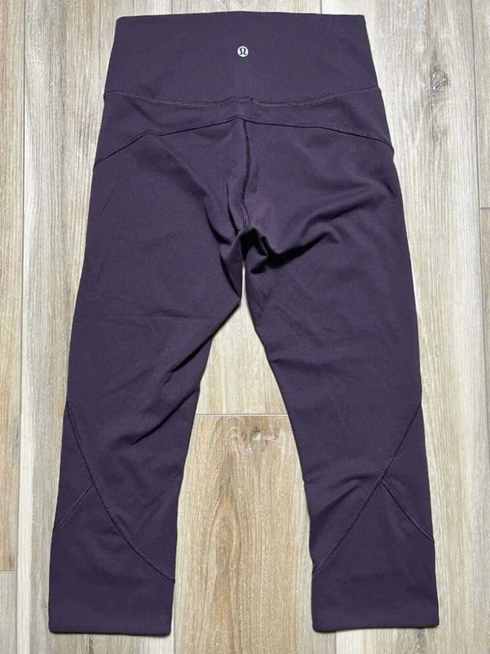 Lululemon In Movement Purple Everlux Cropped Leggings - Women Size 6 *Stained